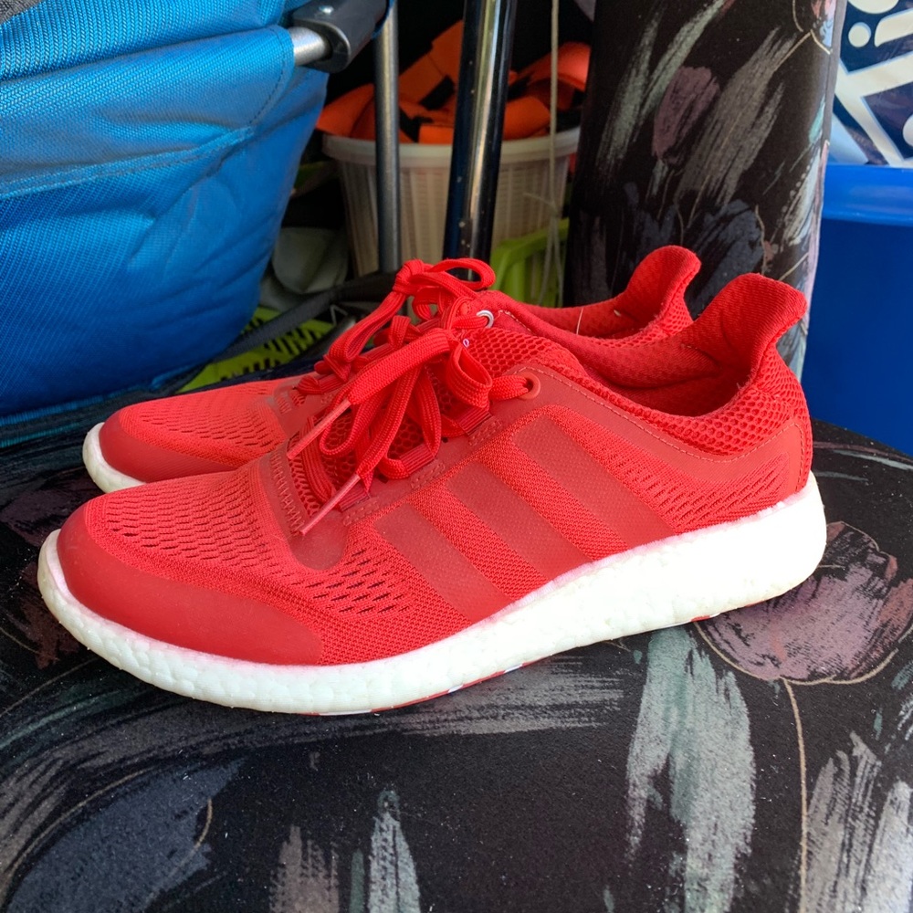Red Adidas shoes